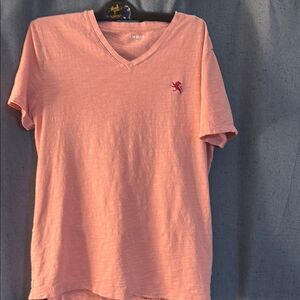 Express Pink Short Sleeve V-Neck Tee Size M